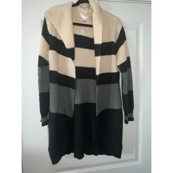 No Boundaries Juniors Hooded Cocoon Cardigan‎ Sweater Midweight - Picture 4 of 8